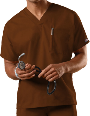 Picture of Cherokee Uniforms-4777-Cherokee Workwear Unisex V-Neck Single Pocket Scrub Top