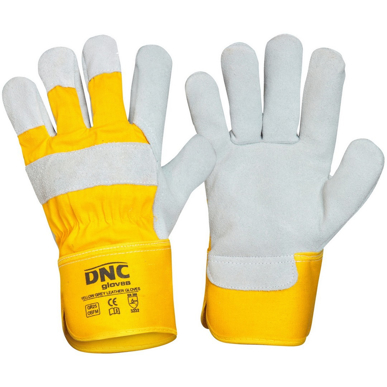 Picture of DNC Workwear-GR25-Yellow Premium Grey Leather Glove