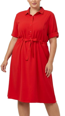 Picture of NNT Uniforms-CAT67Y-RED-Shirt Dress