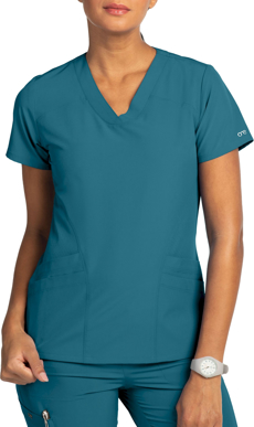 Picture of Barco One Women 5-Pocket Sporty V-Neck Pulse Scrub Top (BA-5106)