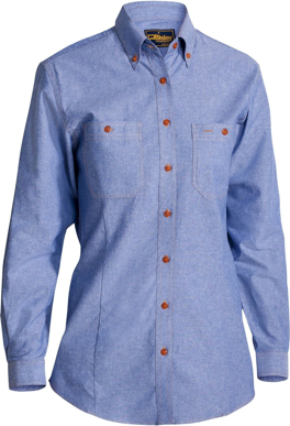 Picture of Bisley Workwear Womens Chambray Shirt (B76407L)