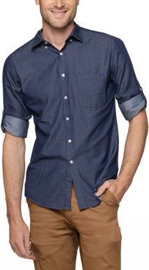 Picture of Gloweave-1714HL-Men's Denim Dobby Shirt - Wellington