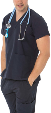 Picture of LSJ Collections Unisex Stretch Clinical Scrub Top (Stretch Poly/rayon) (553-PS)