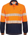 Picture of DNC Workwear Hi Vis Segment Taped Long Sleeve Polo - Polyester Cotton (3518)