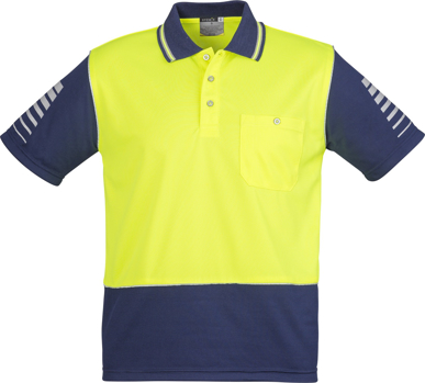 Picture of Syzmik Mens Hi Vis Zone Short Sleeve Polo (ZH236)