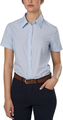 Picture of Winning Spirit Womens Fine Stripe Short Sleeve Shirt (M8211)