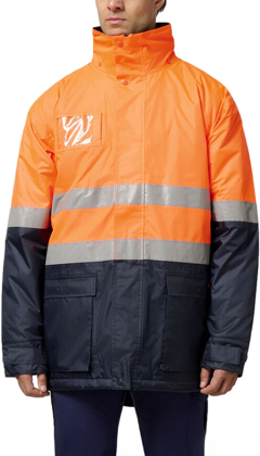 Picture of Hardyakka Core Hi Vis 2 Tone Taped Quilted Waterproof Jacket (Y06685)